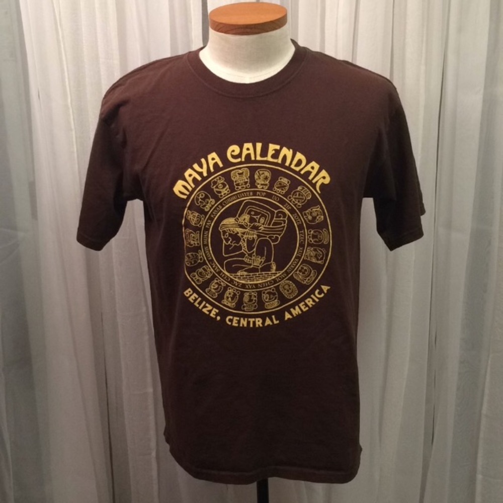 Brown Maya Calendar Retro Tourist Shirt Novelty